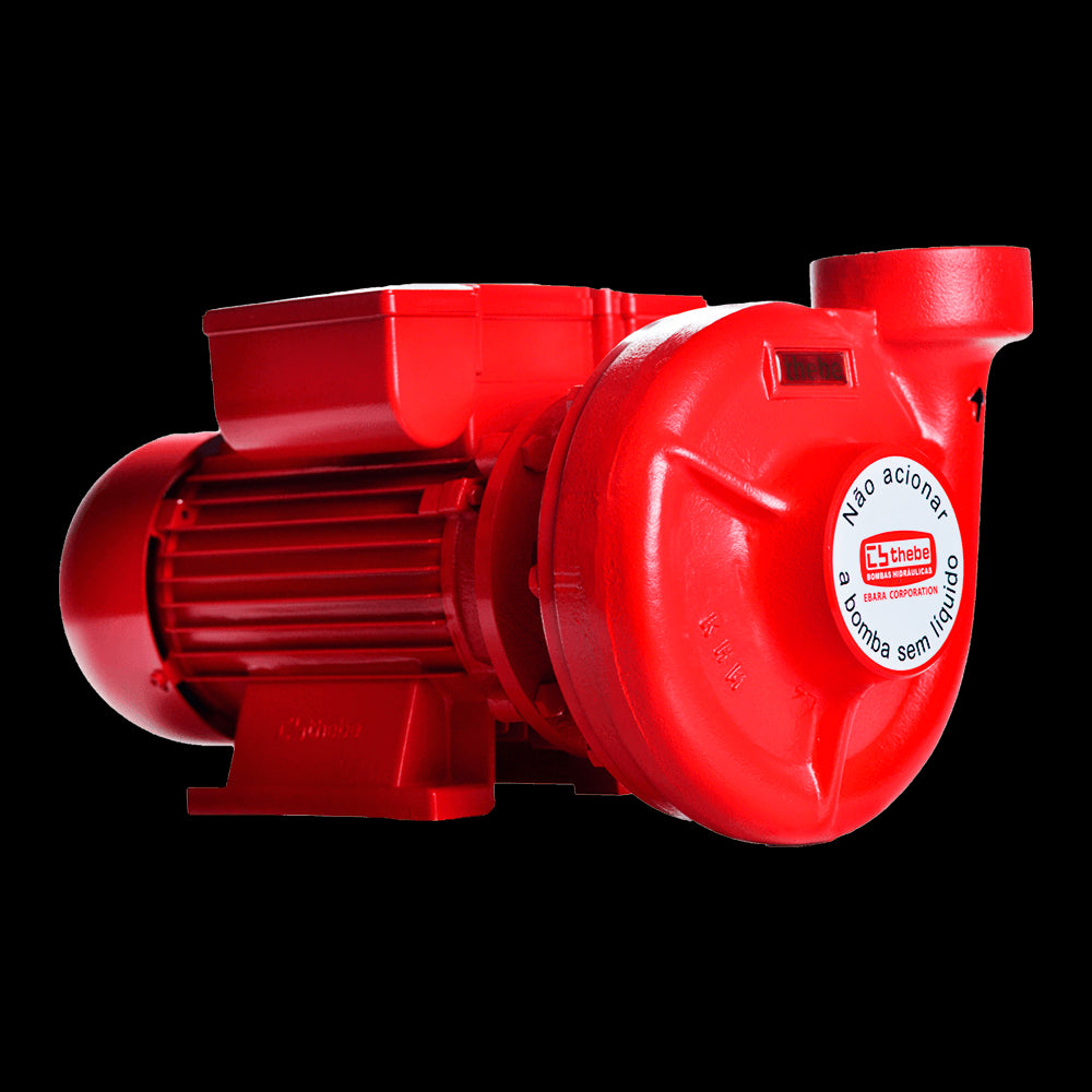 BOMBA INCÊNDIO CENTRÍFUGA MONOESTÁGIO THSI-18 3,0 CV MOTOR MONOFÁSICO THEBE.IP55.2P.127/220-254V.60HZ. ØROTOR 123MM. SELO MEC.1" T12 BUNA